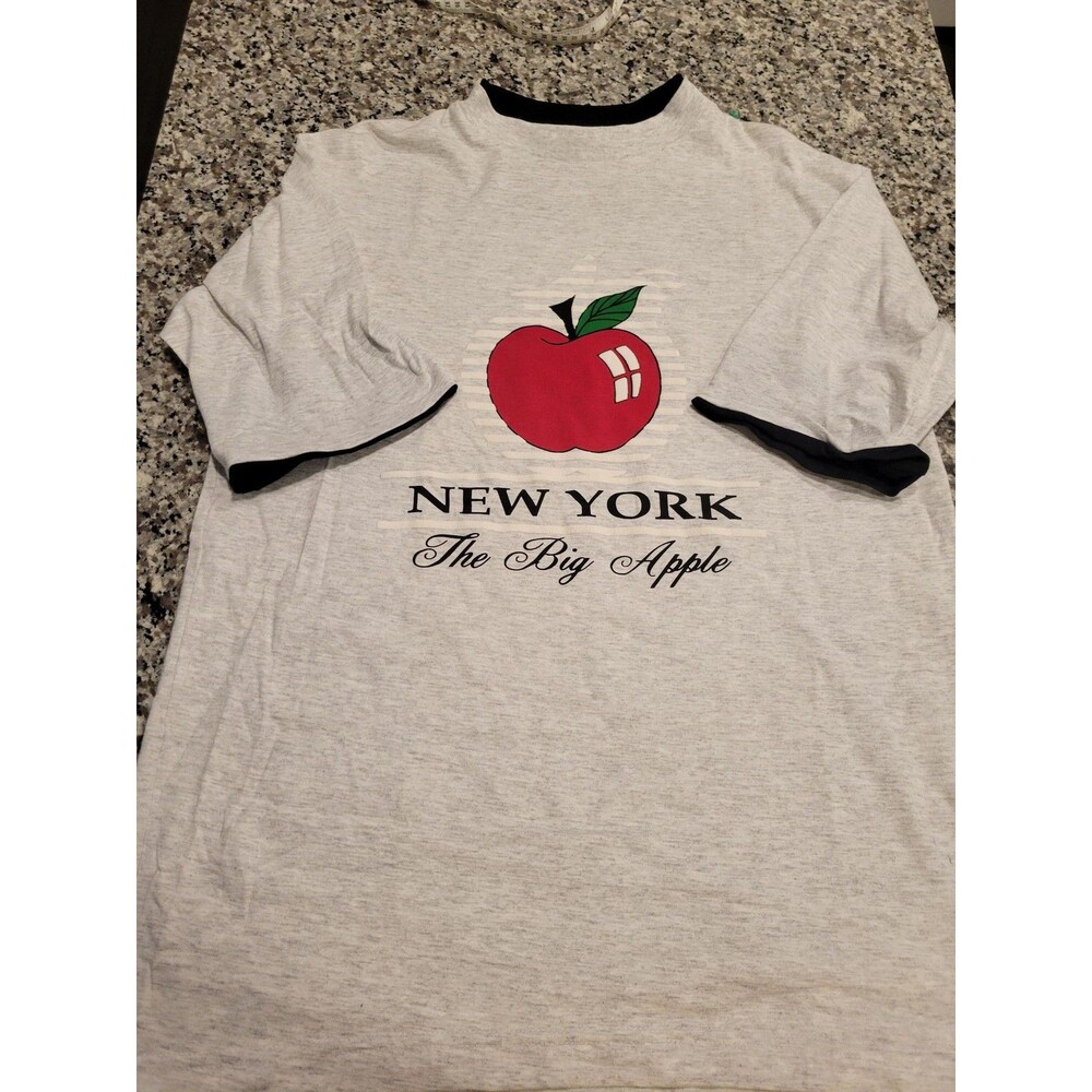 Sun‎ Triangle T-Shirt Mens XL New York The Big Apple Graphic Short Sleeve Gray
